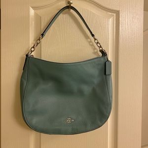 Womens Blue Coach Shoulder Bag